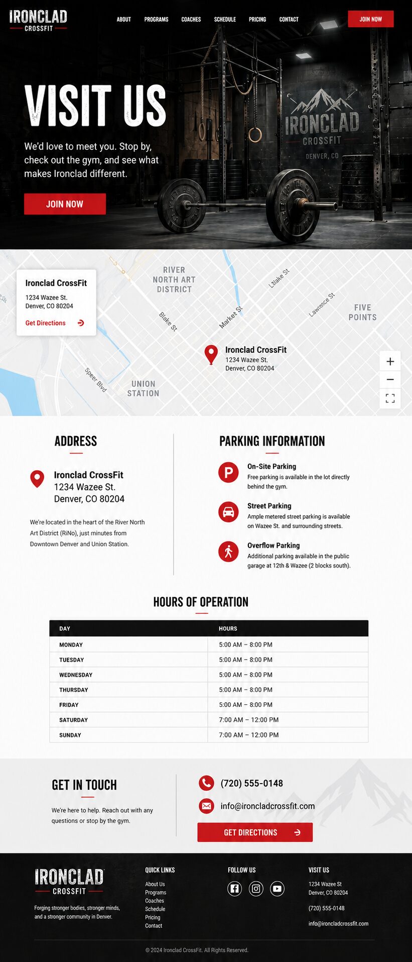 Visit design mockup