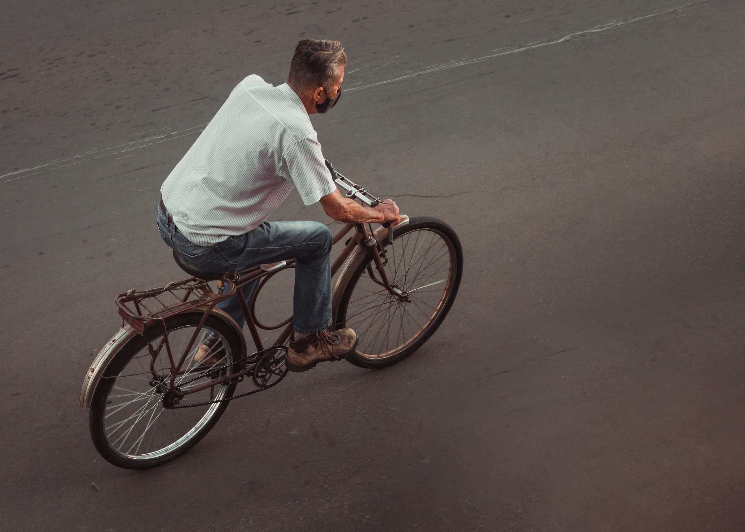 Man on assault bike